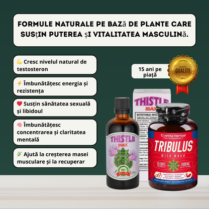 ZDRAVAR 3-în-1 Forte (Tribulus, Maca & Armurariu)