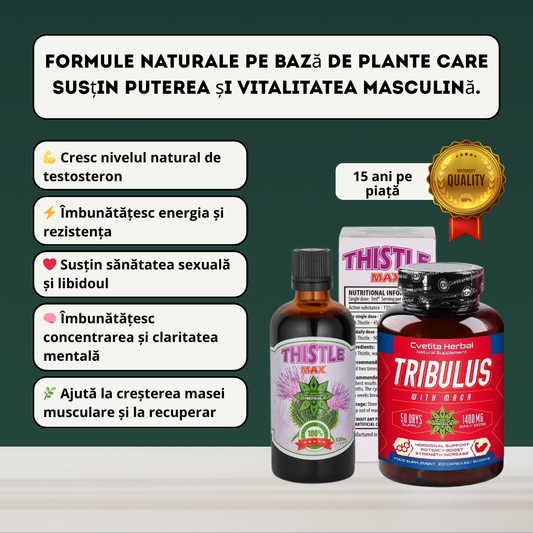ZDRAVAR 3-în-1 Forte (Tribulus, Maca & Armurariu)